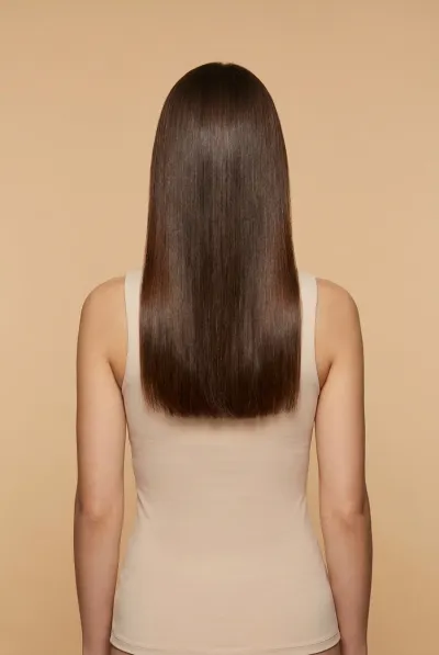 Cheveux longs, vus de dos
